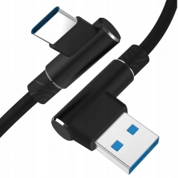 Kątowy kabel USB-micro USB C do ładowania telefonu