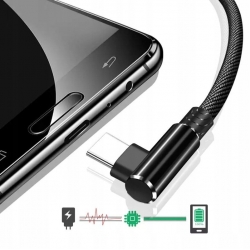 Kątowy kabel USB-micro USB C do ładowania telefonu