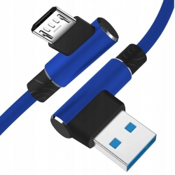 Kątowy kabel USB-micro USB do ładowania telefonu