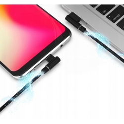 Kątowy kabel USB-micro USB do ładowania telefonu