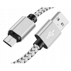 Kabel Micro USB 1m Nylonowy Quick Charge 3.0 2A