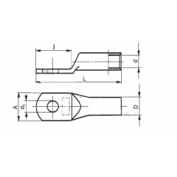 KOŃCÓWKA OCZKOWA MIEDZIANA M8 35MM2 KONEKTOR OCZKO