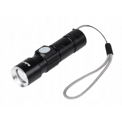 Latarka akumulatorowa aluminiowa 3W ZOOM USB