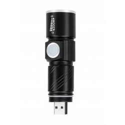 Latarka akumulatorowa aluminiowa 3W ZOOM USB