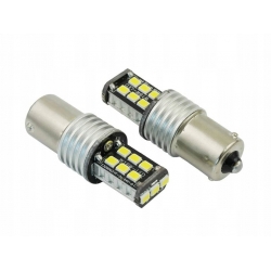 Żarówka LED BA15S 15 SMD 2835 P21W pomarańczowa