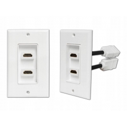 Gniazdo HDMI naścienne podwójne