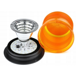 BŁYSKOWA LAMPA OSTRZEGAWCZA KOGUT LED MAGNES 12/24
