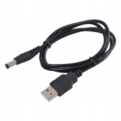 Kabel USB z wtykiem 2.1/5.5 120cm (012139-AK)
