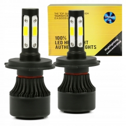Żarówki LED H4 S4 360° COB 80W 16000lm HS1 8 diod