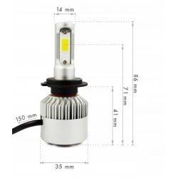 Żarówki LED H9 H11 Zestaw S2 36W 16000lm COB 2szt
