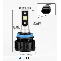 Żarówki LED H9 H11 Zestaw S2 36W 16000lm COB 2szt