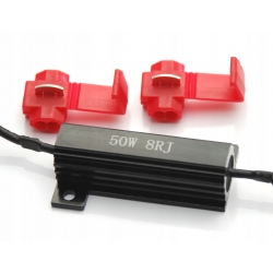 Rezystor filtr LED canbus 50W 8 Ohm + 2 szt RE06