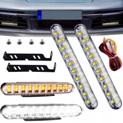 LED LAMPY Światła do Jazdy Dziennej KIERUNKOWSKAZ
