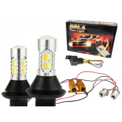 Światła Żarówki LED 20 SMD PY21W CAN BUS + kierunki PY21W (IN328)