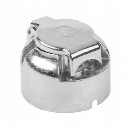 Gniazdo przyczepy samochodowej aluminium 7 PIN 12V / 24V GNI0517