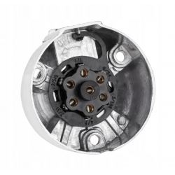 Gniazdo przyczepy samochodowej aluminium 7 PIN 12V / 24V GNI0517