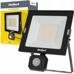 Naświetlacz Reflektor LED 50W z sensorem zmierzchu i ruchu, 4000K, 230V