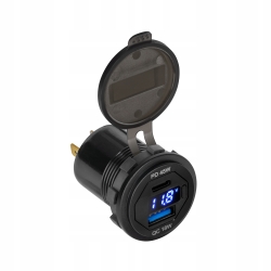 Ładowarka samochodowa USB+USB typu C Quick Charge Power Delivery 63W