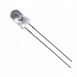 Kontrolka DIODA LED 5 mm czerwony 12Vclear z przewodem 20cm