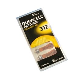 Bateria do aparatów słuchowych Duracell 312 6 szt. 180 mAh