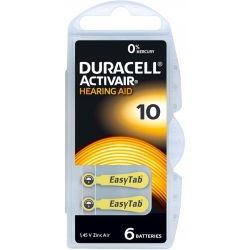 Bateria do aparatów słuchowych Duracell 10 - 6 szt. 100 mAh