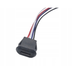 Gniazdo USB-C 4 przewody do obudowy na zatrzask (012603-AK)