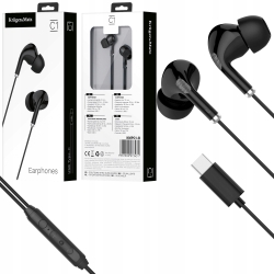 Słuchawki douszne z mikrofonem na USB-C Kruger&Matz C1 czarne