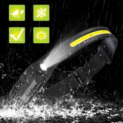 HWL-006 | Latarka czołowa LED czołówka z sensorem ruchu - COB + XPE 500lm