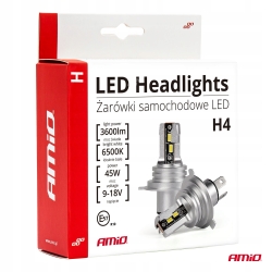 Żarówki samochodowe LED seria H-mini H4 6500K Canbus AMIO-03331