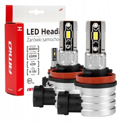 Żarówki samochodowe LED seria H-mini H8 H9 H11 6500K Canbus