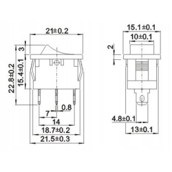 PRZEŁĄCZNIK MRS102A-C3W 6A 250V POJEDYNCZY ON-ON BIAŁY
