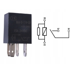 PRZEKAŹNIK SAMOCHODOWY MINI ZWIERNY 24V 15A MP-1164