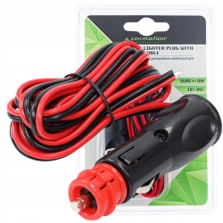WTYCZKA WTYK GNIAZDA ZAPALNICZKI EURO/DIN 12V 24V Z PRZEWODEM 200CM