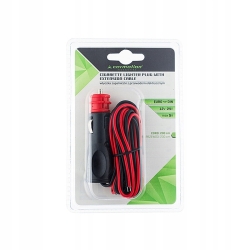 WTYCZKA WTYK GNIAZDA ZAPALNICZKI EURO/DIN 12V 24V Z PRZEWODEM 200CM