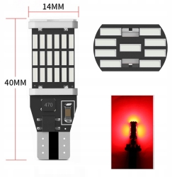 ŻARÓWKA LED W16W T15 CZERWONA POZYCYJNA STOPU SMD CANBUS