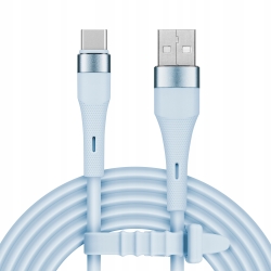 Kabel USB-C USB typu C silikonowy niebieski Kruger&Matz 1m