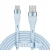 Kabel USB-C USB typu C silikonowy niebieski Kruger&Matz 1m
