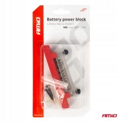 Blok rozdzielczy masy plusa bus bar M6 12V - 48V 150A AMIO-03810