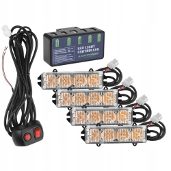 4x LAMPY OSTRZEGAWCZE STROBOSKOP POMOC LAWETA LED