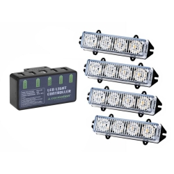 4x LAMPY OSTRZEGAWCZE STROBOSKOP POMOC LAWETA LED