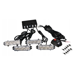 4x LAMPY OSTRZEGAWCZE STROBOSKOP POMOC LAWETA LED
