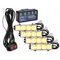 4x LAMPY OSTRZEGAWCZE STROBOSKOP POMOC LAWETA LED