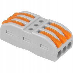 WAGO Złączka elektryczna automatyczna potrójna (kostka), 32A, 250V 10szt