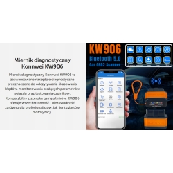 Miernik interfejs diagnostyczny Konnwei KW906 OBD2