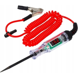 Tester miernik próbnik napięcia obwodów elektrycznych 3-48V LCD
