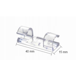 Organizer Kabli 10 szt Transparentny Uchwyt na Przewody 10mm - z Klipsem 3M