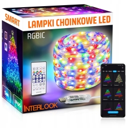 TAŚMA LED SMART NEON RGBIC Bluetooth 5M IP65 USB (IN361)