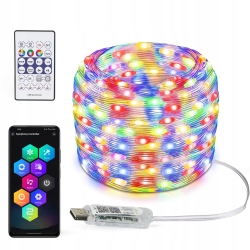 TAŚMA LED SMART NEON RGBIC Bluetooth 5M IP65 USB (IN361)