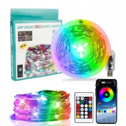 TAŚMA LED SMART NEON RGBIC Bluetooth 10M IP65 USB (IN362)