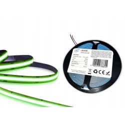Taśma LED COB IP20 kolor zielony 48W 9,6W/m rolka 5m 12V zielona